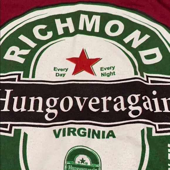 VTG fruit of the loom tee size L GUC Hungover again - Picture 5 of 9